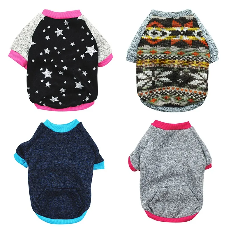 Теплая толстовка для домашних животных одежда собак повседневные пальто зимы и