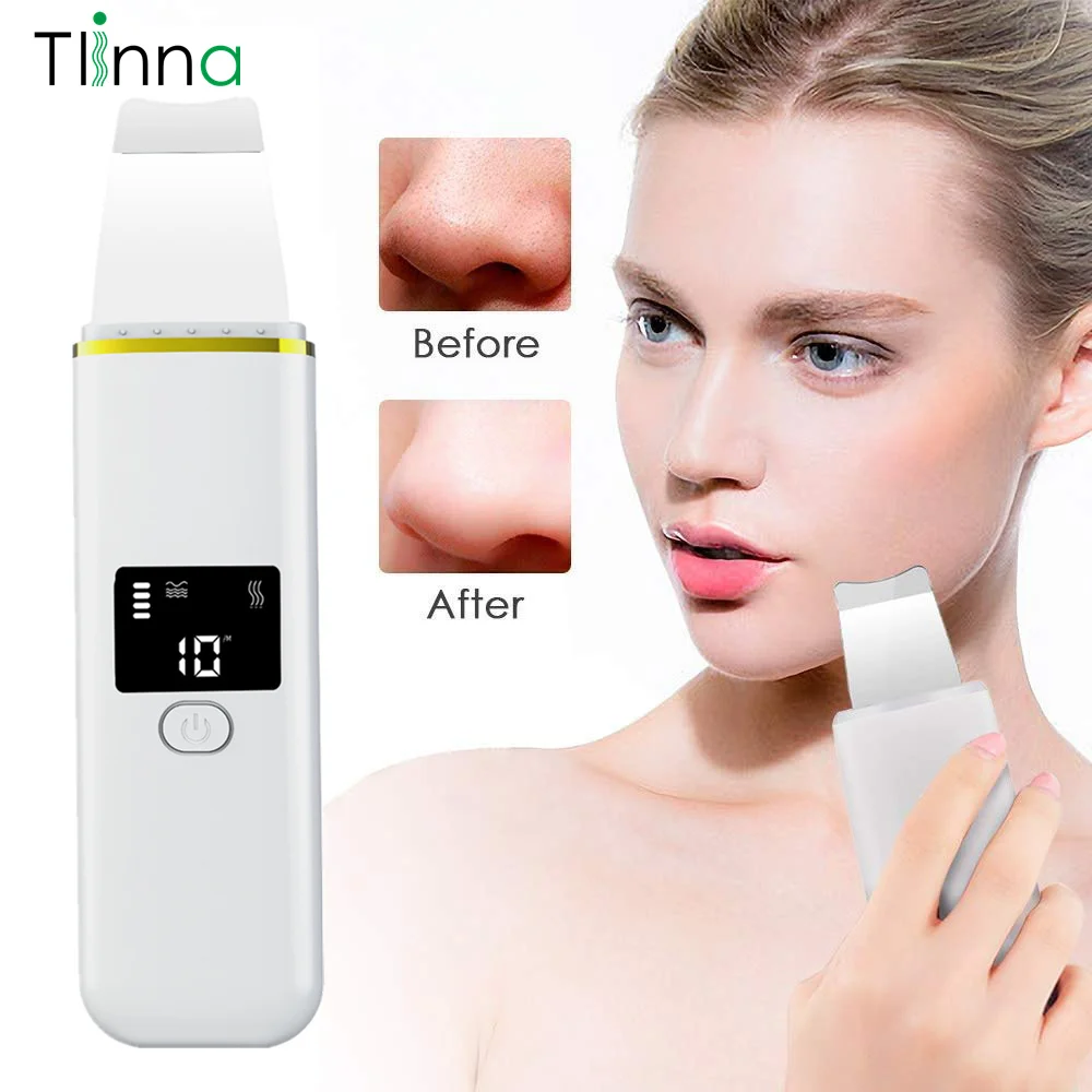 Ультразвуковой массажер для лица глубокая очистка скруббер вибрирующий прибор