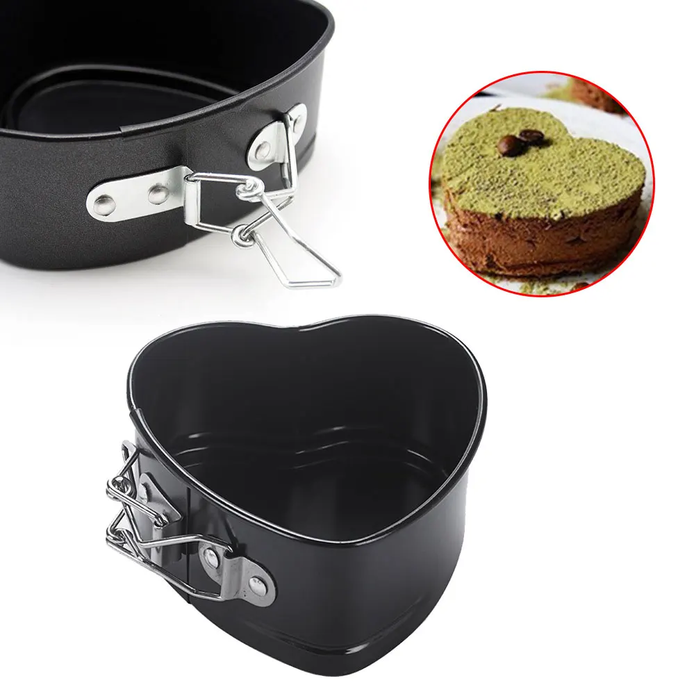 В форме сердца для торта жестяная антипригарная пружинная форма свободная