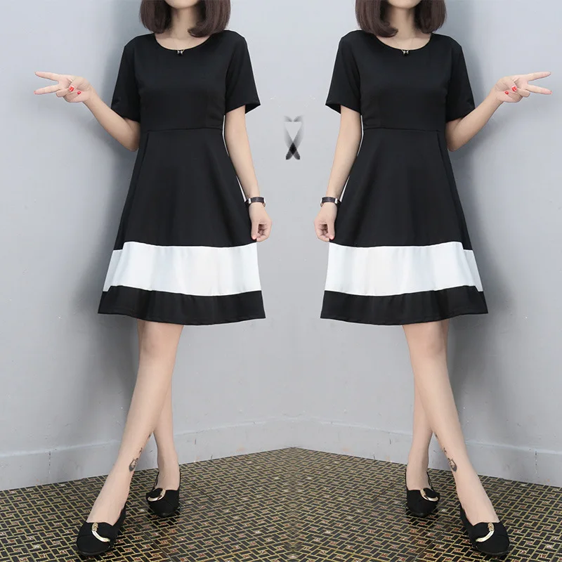 

2020 summer Korean slim short sleeve dress fashion A-line dress trend