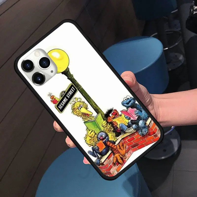 

Cute Sesame cartoon Street Phone Case For iphone 7 8 12 11 XR XS pro Max Mini plus Soft silicone cover shell funda