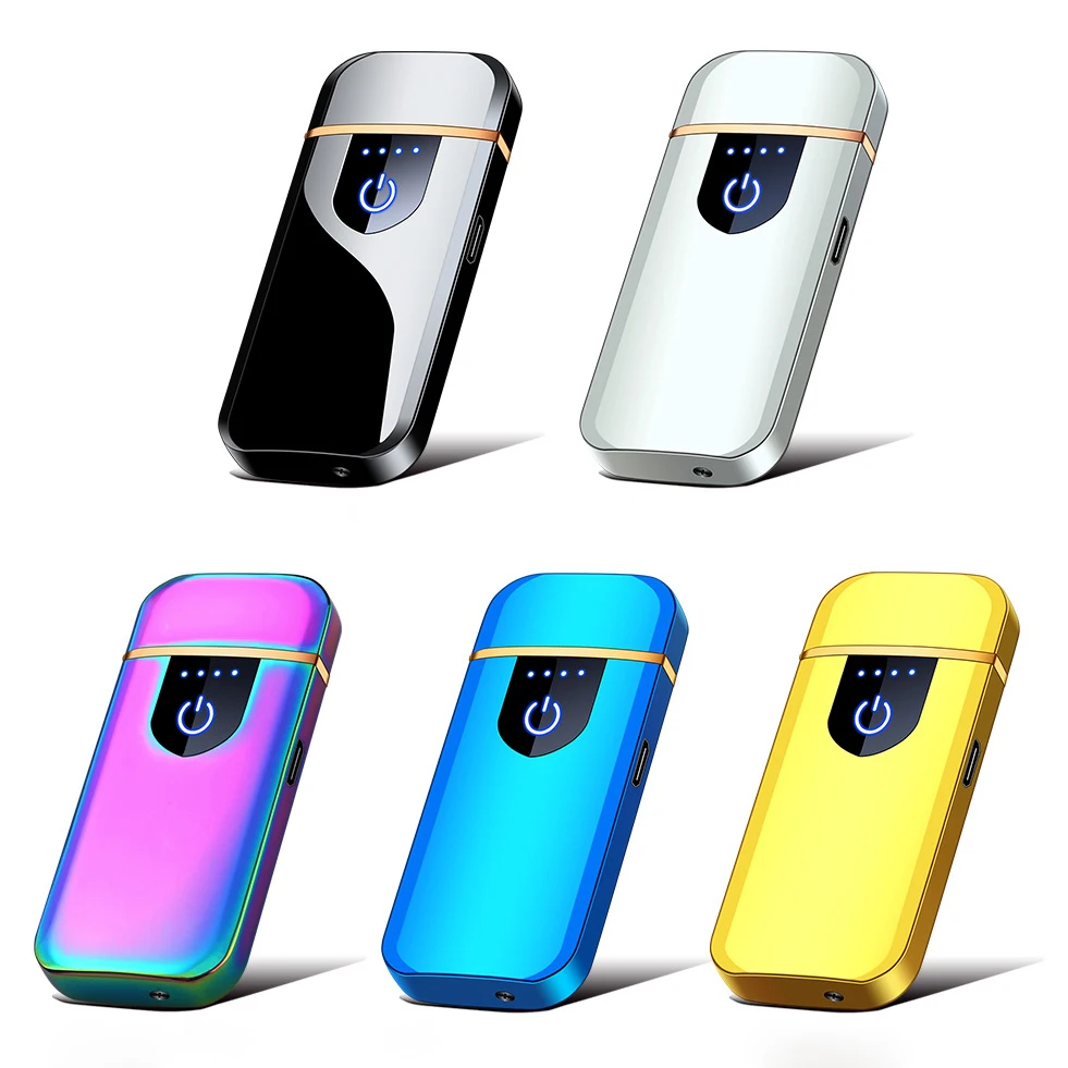 

Mini Metal Windproof Electronic Lighter USB Rechargeable Plasma Lighters Cigarette Lighter Smoking Accessories Gadgets For Men