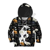 love bear 3d printed hoodies kids pullover sweatshirt tracksuit jacket t shirts boy girl funny animal clothes