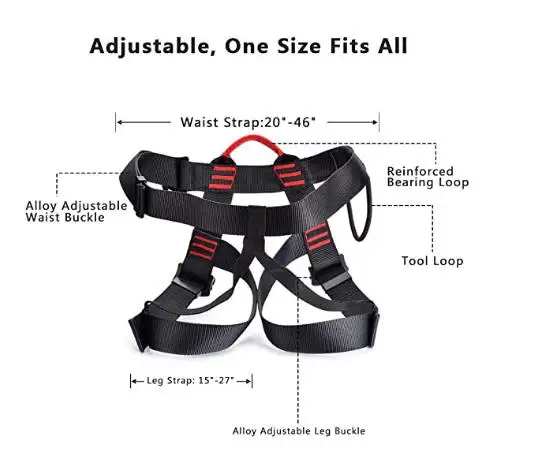 Ремень безопасности на половину тела для взрослых уличный скалолазания