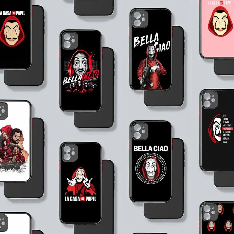 

Money Heist House Paper La Casa de Papel Phone Case matte transparent For iphone 7 8 11 12 plus mini x xs xr pro max cover