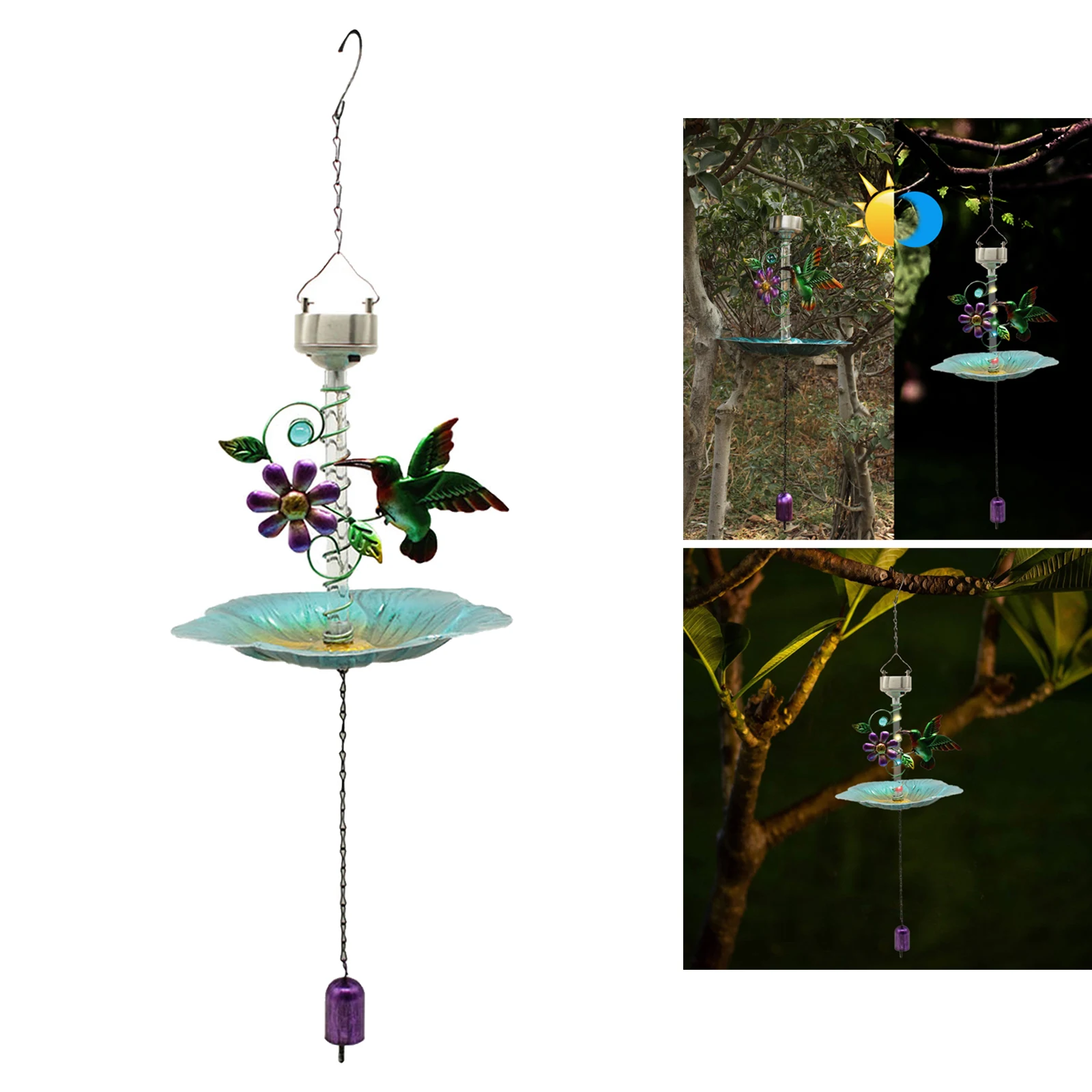 

Solar Powered Garden Bird Seed Feeder Squirrel Proof Outdoor Decor