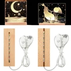 46 дюймовая прямоугольная круглая зеркальная светодиодная подсветка для дисплея, кристальная деревянная подставка с подсветкой для стекла, акрила, смолы, искусства