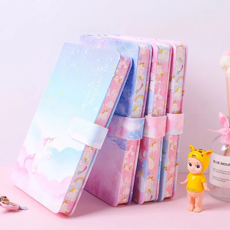 Утолщенный блокнот Kawaii с единорогом мультяшное животное раскраска ручная