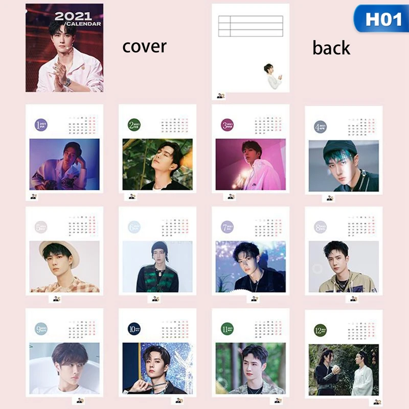 

2021-2022 The Untamed Actors Xiao Zhan Wang Yi Bo Desk Calendar Chen Qing Ling 2021 Calendar Fans Gifts BJYX Mo Dao Zu Shi