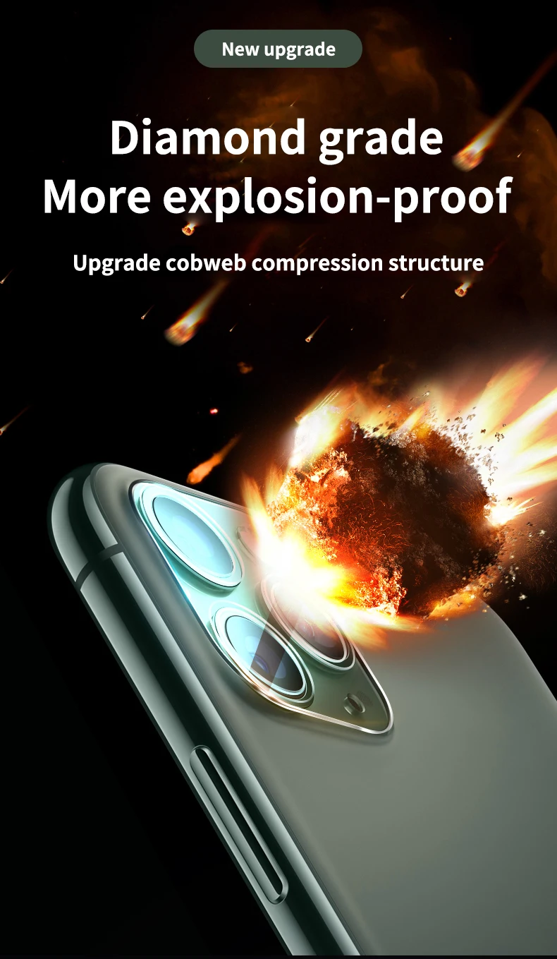 Полностью прозрачная пленка для iPhone 11 3D полное покрытие Задняя камера объектив Защита экрана для iPhone 11 Pro Max чехол из закаленного стекла