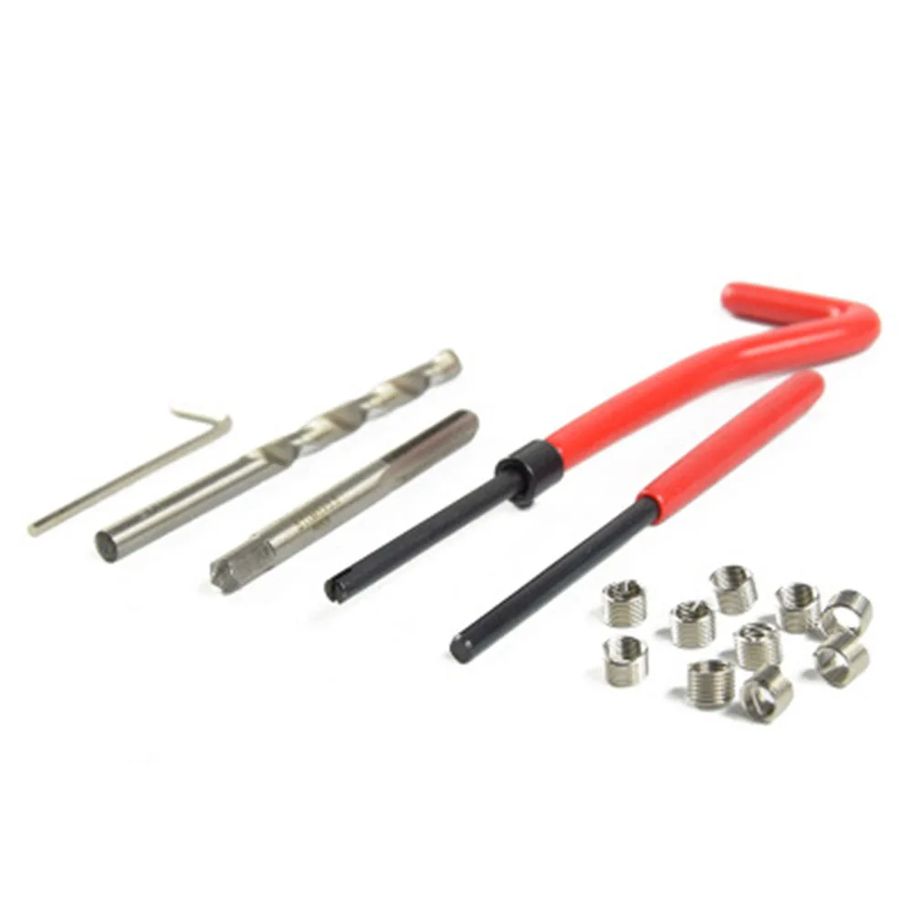 

25pcs Car Pro Coil Drill Tool Metric Thread Repair Insert Kit M6 for Car Repair Tools Coarse Crowbar