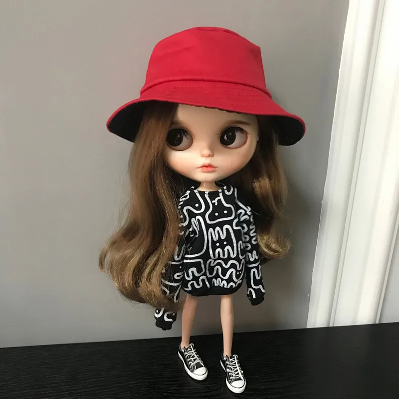 1/6 bjd blyth Куклы Аксессуары для кукольной одежды Мода Граффити Пот футболка 30 см