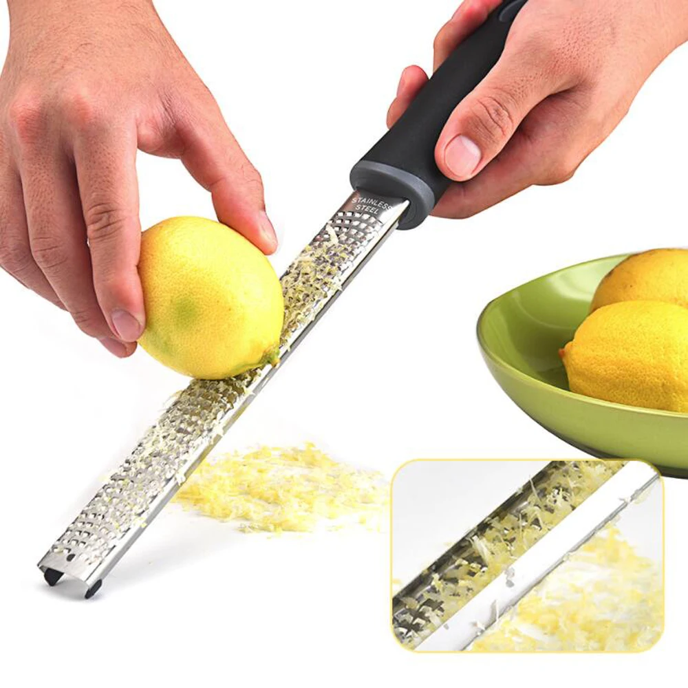 

304 Stainless Steel Citrus Lemon Zester Cheese Grater Mill Cheese Grater Tools Chocolate Lemon Zester Fruit Peeler Kitchen Gadge