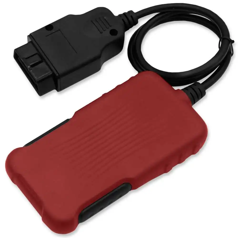 

16 Pin Car Diagnostic Scanner Repair Tool Automotive Erase/Reset Fault Codes Reader with Cable LCD DIsplay Red