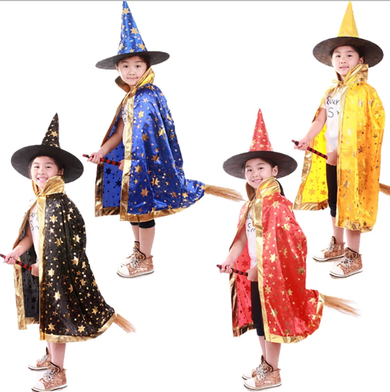Метла Волшебная ведьма Летающая накидка Детский костюм на Хэллоуин Детская