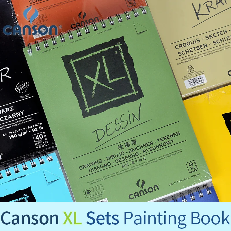 Canson XL маленький портативный акварельный эскиз для рисования масляной Пастельной