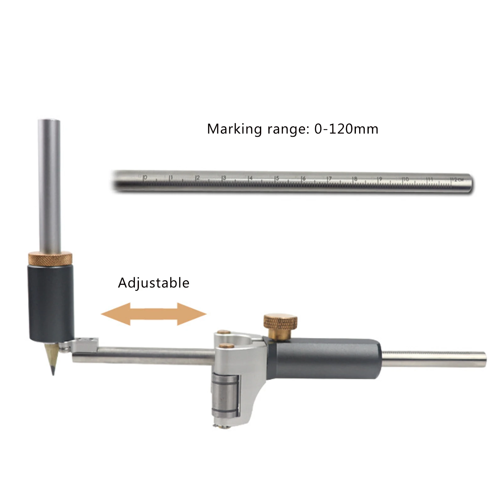 

Woodworking Scribe Gauge Mortise Gauge Scriber Straight Line Arc Woodworking Tool Set Sliding Marking Tool With Pencil