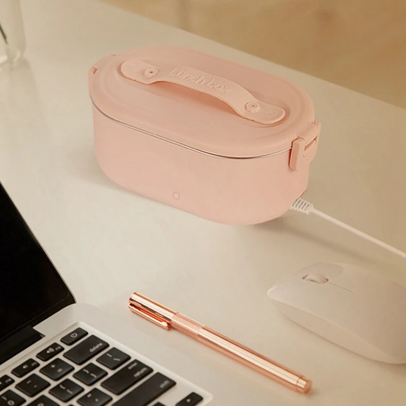 

2Pcs Stainless Steel Electric Lunch Box Plug-in Heating and Heat Preservation Lunch Box Electric Lunch Box,Pink & Green