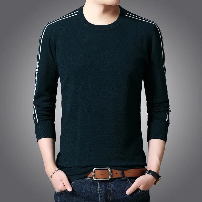 Повседневный пуловер мужские свитера 2020 новая мода Smart Slim Fit классический