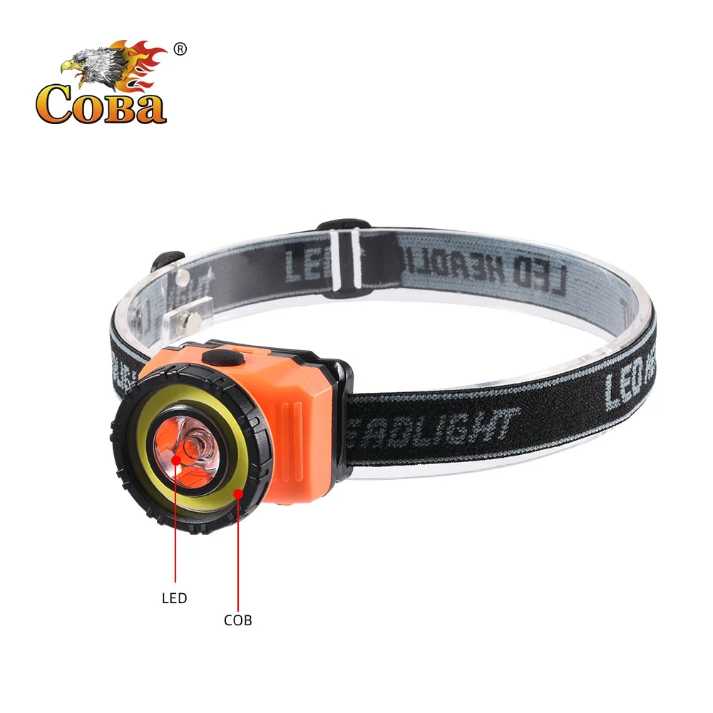 Лампа Налобная светодиодная Водонепроницаемая с 3 батареями AAA лм