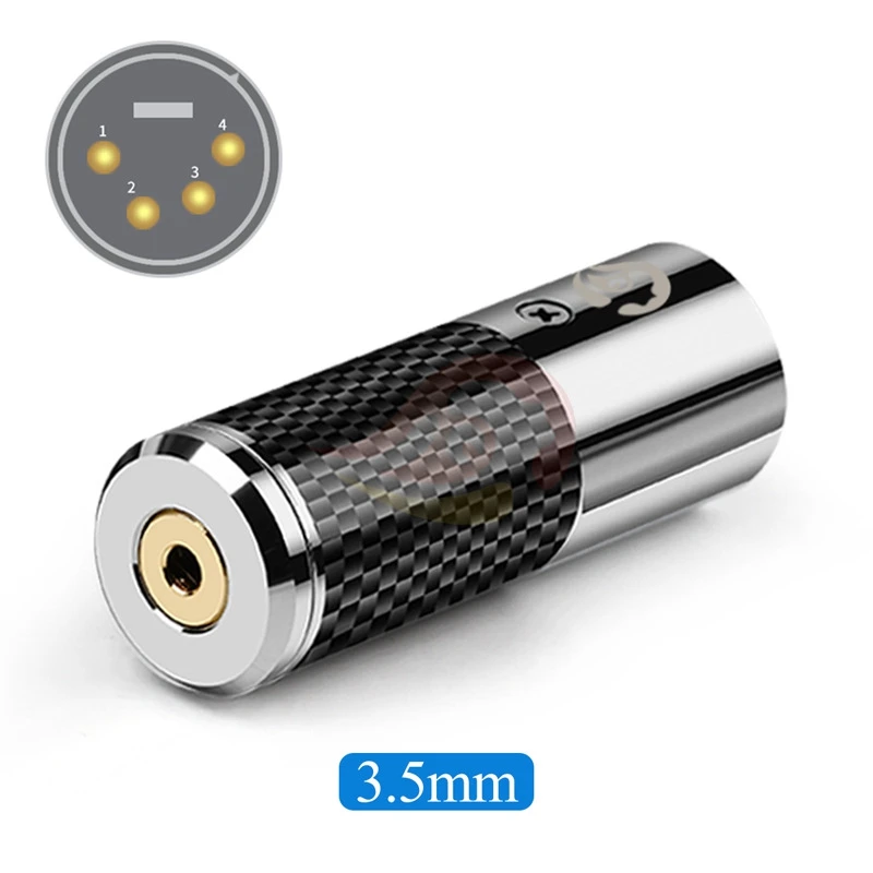 

DAC Decode Male XLR to 2.5/3.5/4.4mm Female Audio Jack Connector Adapter Fiber Convert Plug Stainless Steel