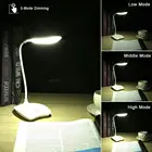 Приглушаемая настольная лампа, гибкий складной светильник для чтения с 14 светодиодами и USB-зарядкой, с зажимом, для обучения, ночник