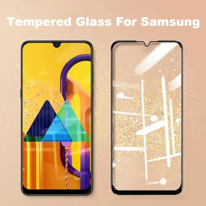 Закаленное стекло для Samsung Galaxy A51 A71 A50 Защитное экрана M30s A10 A20 A30 A40 A70 A01