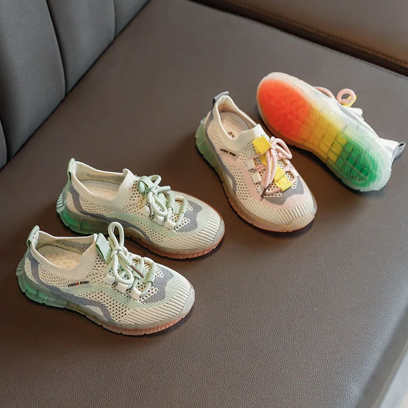 Детские Нескользящие кроссовки мягкая резиновая подошва повседневные на