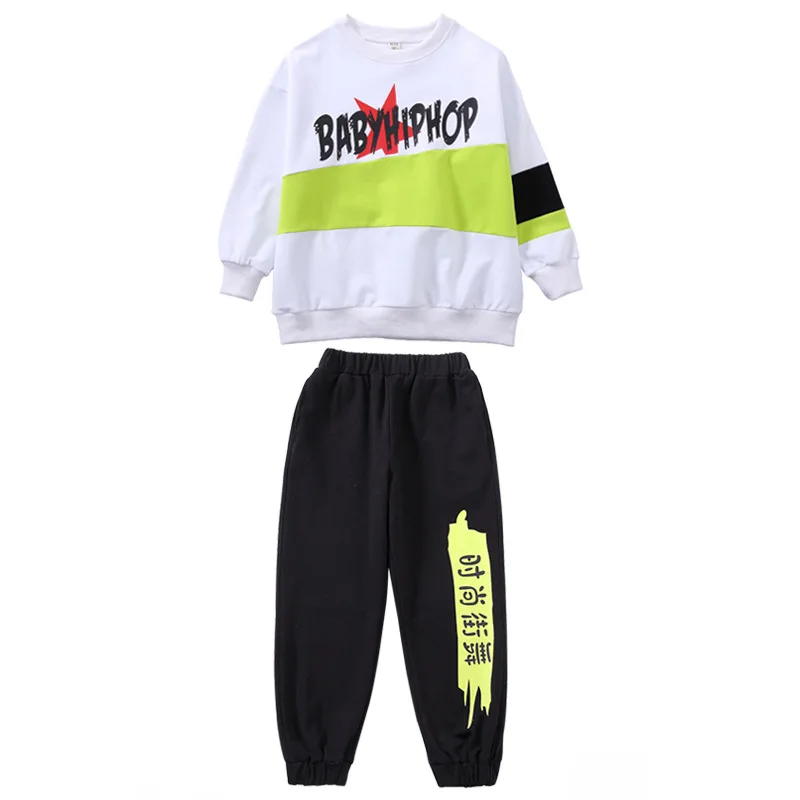 

Kids Hip Hop Clothing Sweatshirt Shirt Top Running Casual Pants for Girls Boys Jazz Dance Costumes Ballroom Dancing Clothes Wear