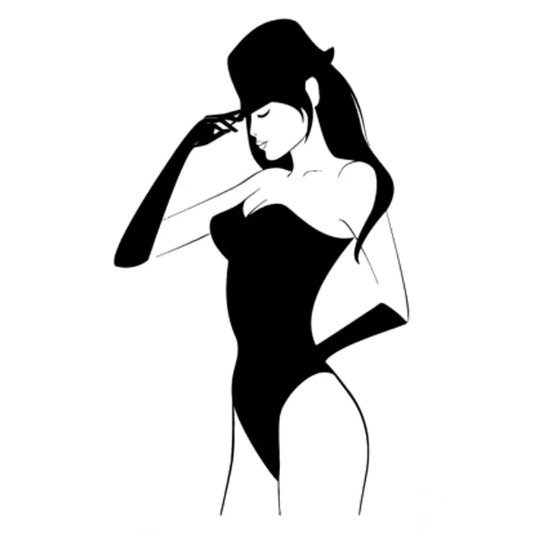 Наклейки на автомобиль Стикеры для привлекательной молодой женщины модная