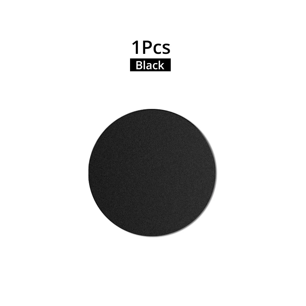 1pcs Round Black ANMONE Универсальный магнитный автомобильный держатель для телефона металлическая пластина Магнитная подставка железный лист наклейка для мобильного телефона Автомобильный держатель Подставка крепление - Цвет: 1pcs Round Black