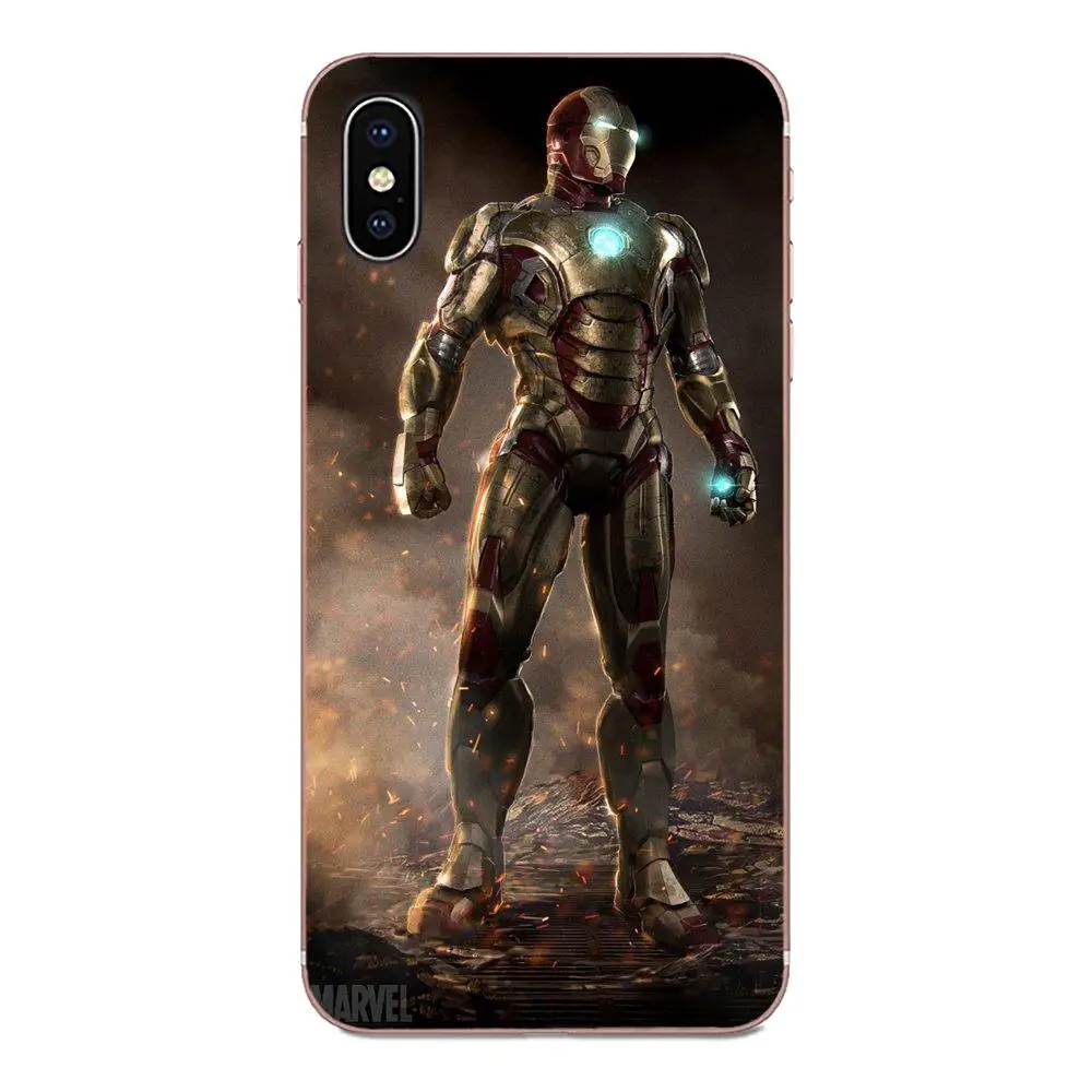 Мягкие чехлы для Galaxy Grand A3 A5 A7 A8 A9 A9S On5 On7 Plus Pro Star 2015 2016 2017 2018 Супергерой Железный человек