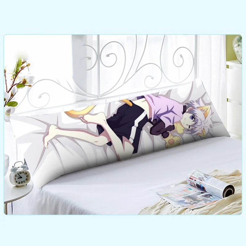 

Anime Pillowcases Killua Zoldyck Hunter x Hunter BL Male Hugging body Cushion Dakimakura Otaku Bedding Pillow Case Cover 2 Way