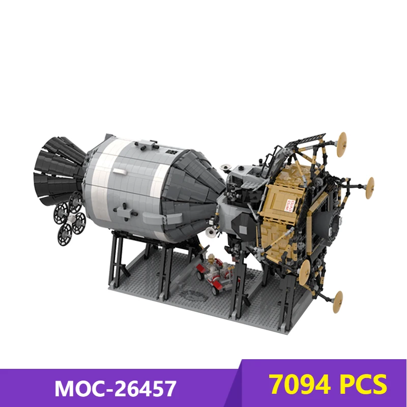 

MOC Series Apollo 11 Set Saturn V Apollo Spacecraft Building Blocks Bricks Birthday Gift Toy Compatible with 26457 Model 7094PCS
