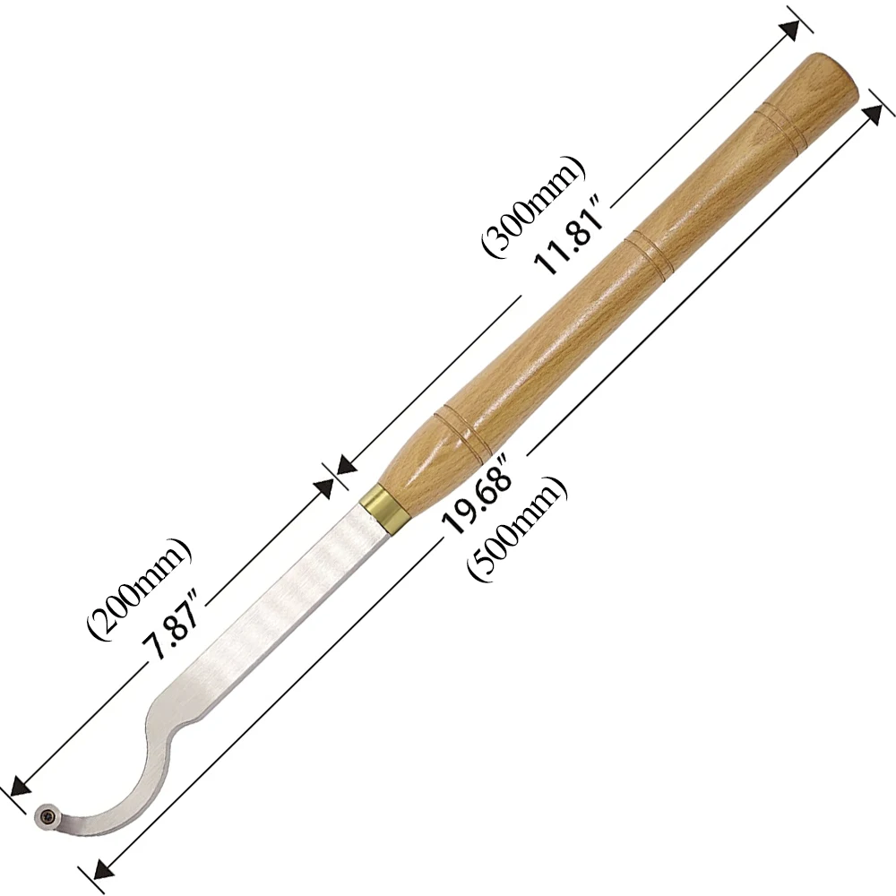Фото 20 Inches Swan Neck Hollower Round 12X2.5mm Carbide Tipped Wood Turning Tools With Solid Wooden Handle For Wood Carpenter №2