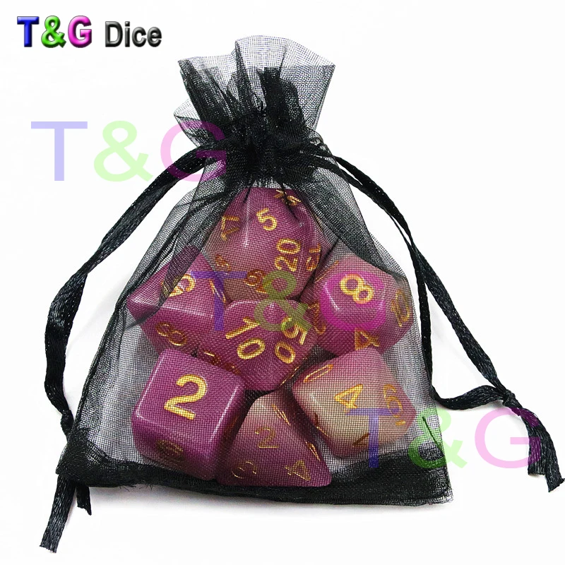 Фиолетовый цвет 7 шт./компл. D4 D6 D8 D10 % D12 D20 для подземелья и драконов игра в кости