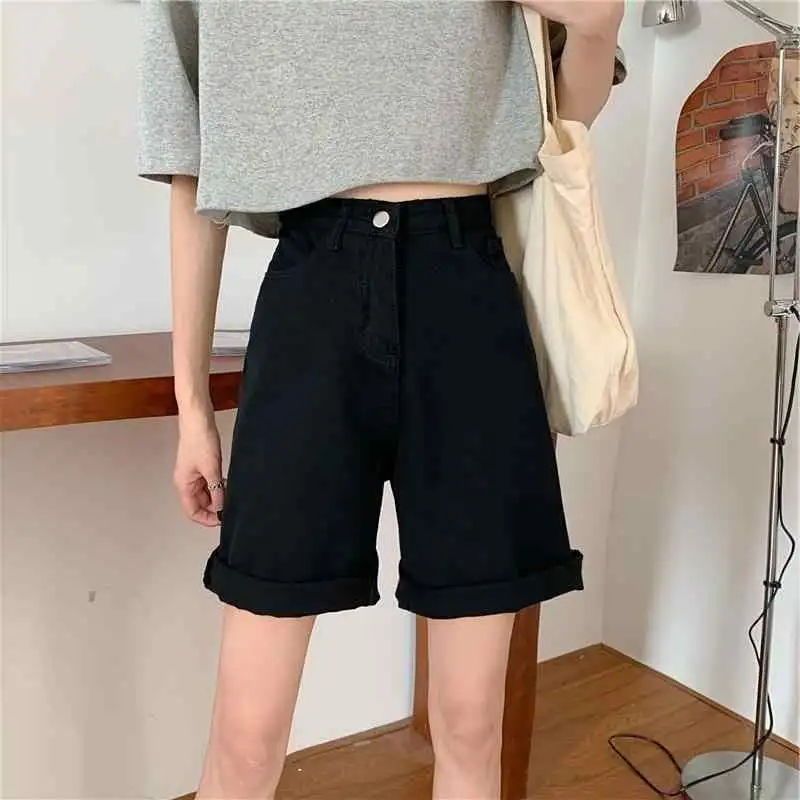 Harajuku BF Loose Newest Summer Womens Shorts Trendy Fashion School Students Shorts Women High Waist Female Solid Lovers Females