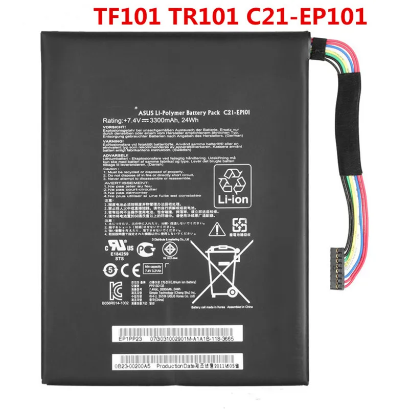 

7.4V 3300mAh 24WH New C21-EP101Battery For ASUS Eee Pad Transformer TF101 TR101 Series