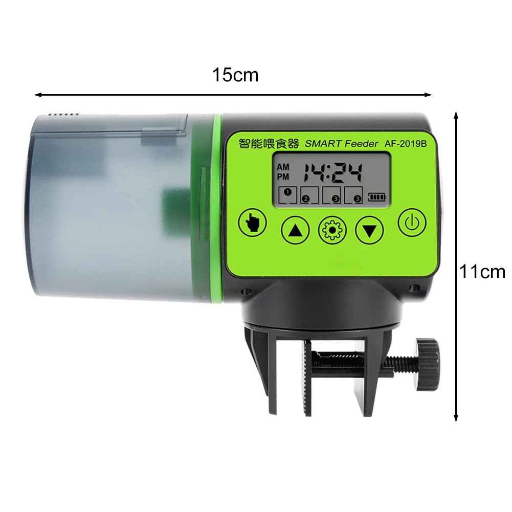 

Electric Automatic Fish Food Feeder Tank Feeding Ring Intelligent Indicating Timer Aquarium Accessories Tool LCD Display