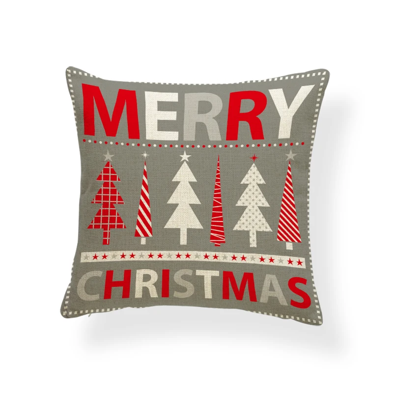 Наволочка для дивана 45 см из полиэстера с изображением снега в рождественском