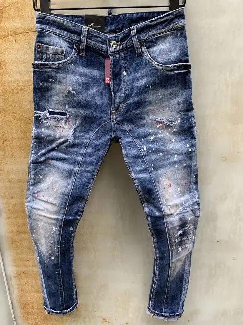 

NEW Men Jeans Ripped for Men Skinny DSQ D2 Jeans Pants Men Jeans Zipper Outwear Man Pants 1 order