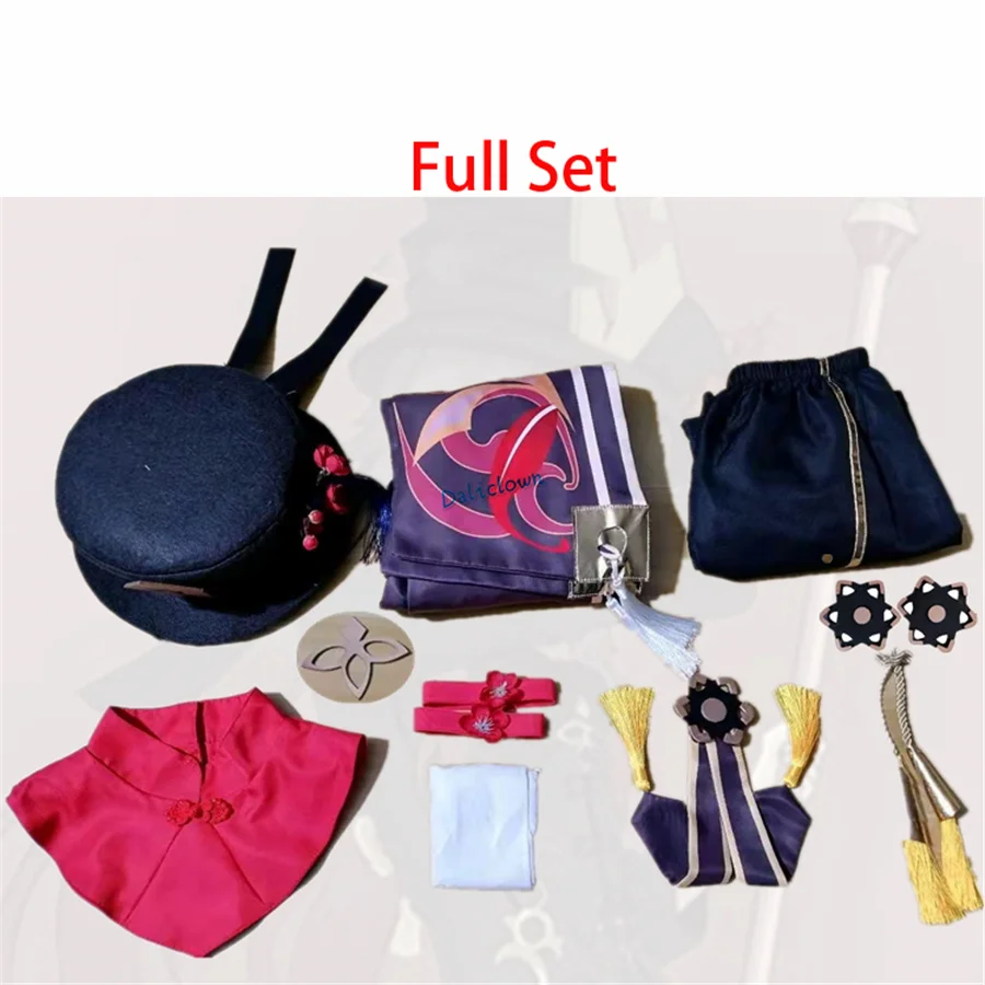 

Game Genshin Impact Hu Tao Cosplay Costume HuTao Costume Anime Outfit Dress Halloween Party Women Girl Uniform