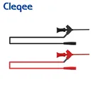 Cleqee P1511B мини-захват для гнездового разъема 2 мм силиконовый испытательный провод IC тестовый крюк зажим с внутренней пружиной 26AWG подходит для 2 мм тестового зонда