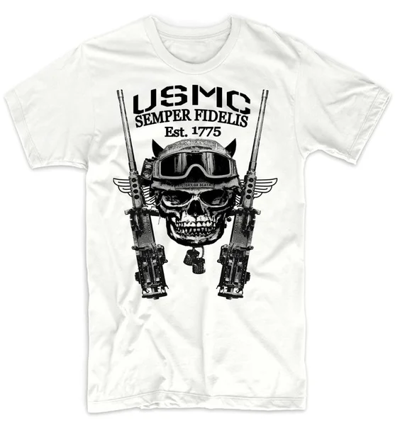 

Us Marines Devil Dog Leatherneck Teufel Hunden Semper Fi Do or Die T-Shirt Mens New Print Mens T Shirt