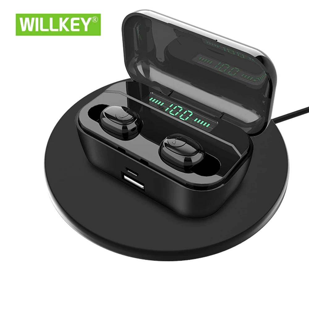Willkey G6S Bluetooth 5.0 Headphones Intelligent Touch Control TWS Wireless Earphone High Capacity Battery Headset for All Phone |