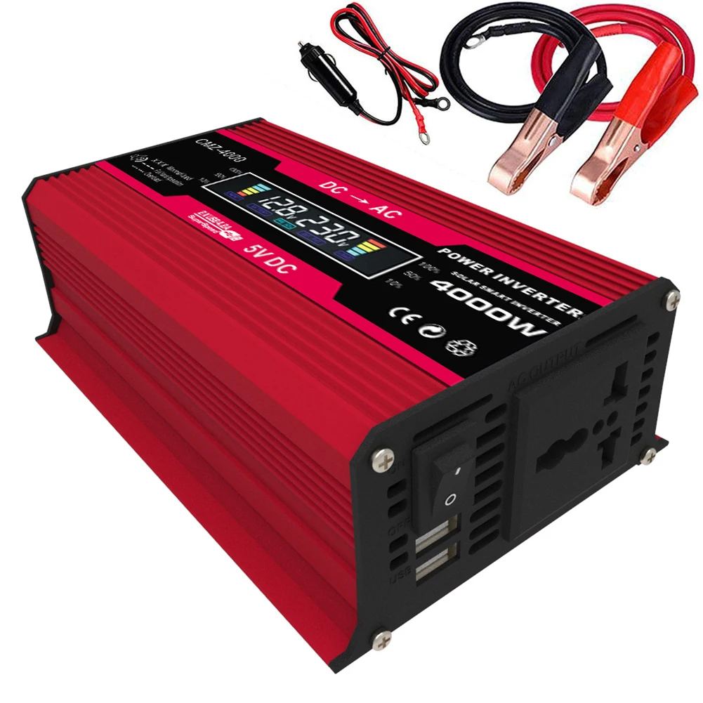 

Car Power Inverter DC 12V to AC 110/220V Car Converter with 2.4A Dual USB Car Adapter, LCD Display and AC Outlet Dropshipping