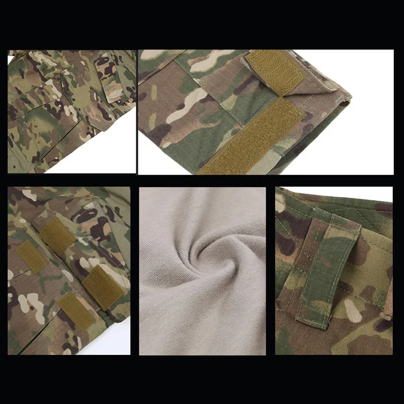 

Camouflage Cargo Pants Men Multi Pocket Cotton Military Camo Pants Army Track Trousers Male Streetwear Overalls Homme XA189F