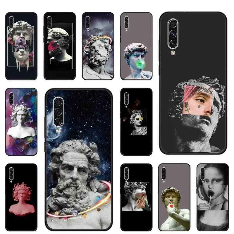 

Art David Medusa statue funny Phone Case For Samsung galaxy S note 7 8 9 10 20 fe edge A 6 10 20 30 50 51 70 lite plus Soft
