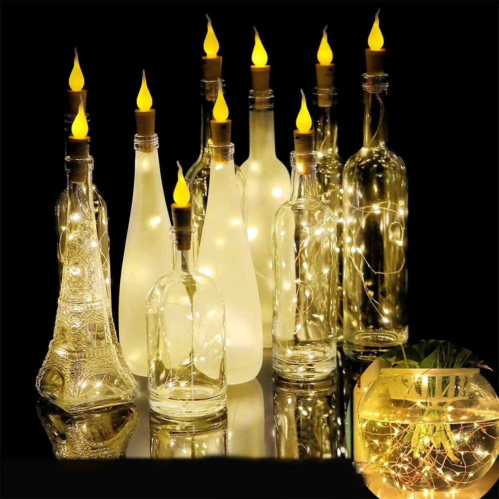 Новинка 1 шт. винная пробковая свеча огневое освещение s с 20 светодиодами