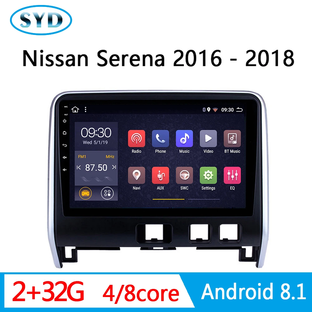 Центральный мультимедийный проигрыватель для Nissan Serena 2016 2017 2018 Авторадио android